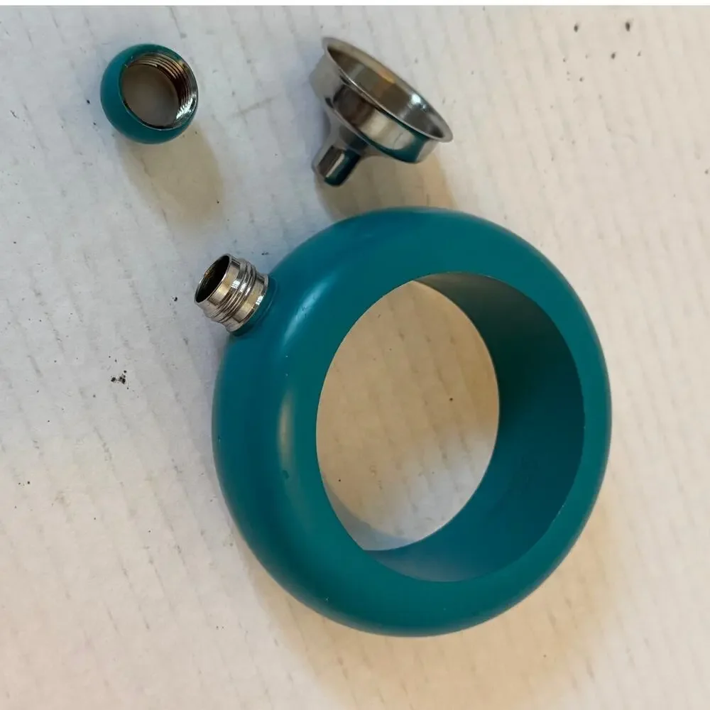 Teal Writ Flask Bracelet‎ with Funnel for Easy Filling